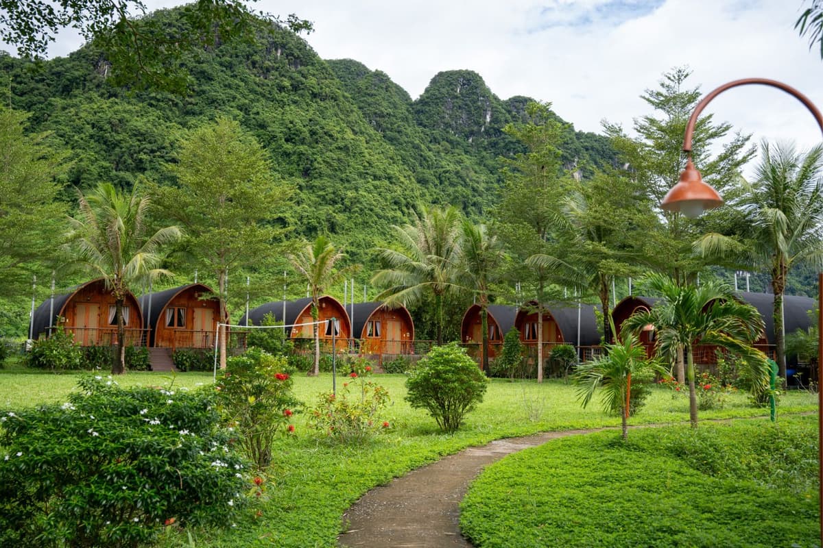 peaceful and tranquil atmosphere of Chay Lap Farmstay in winter